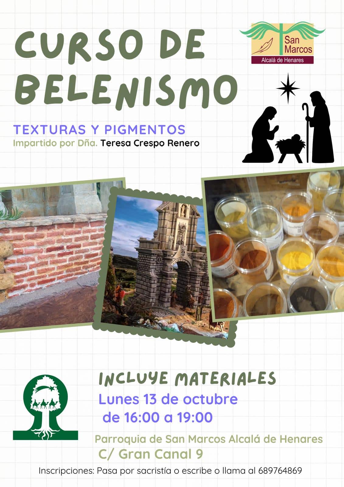Curso belenismo parroquia san Marcos Alcalá