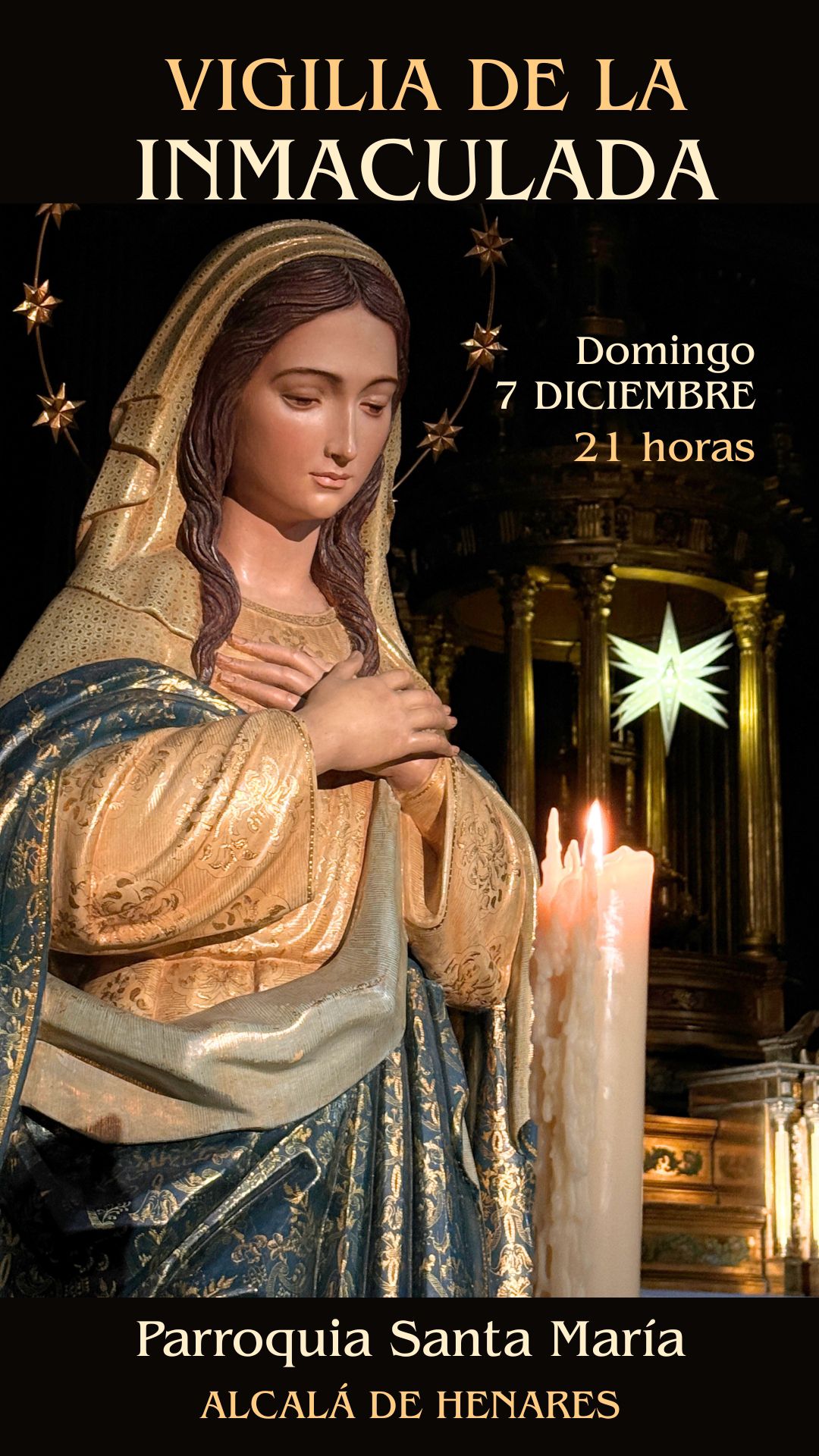 vigilia inmaculada parroquia santa maria alcala henares 2025